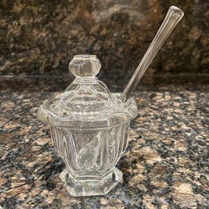 BACCARAT Missouri Mustard Jam Jar & SIGNED * SPOON